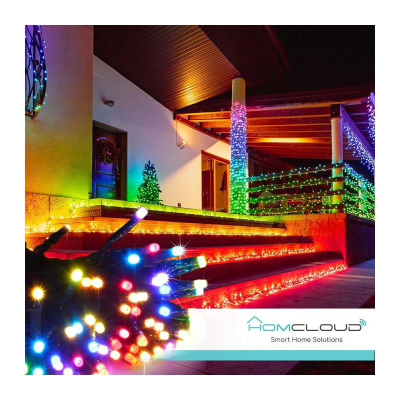 Stringa di 200 Luci decorative Smart a Led RGB-IC Wi-Fi+Bluetooth 20M