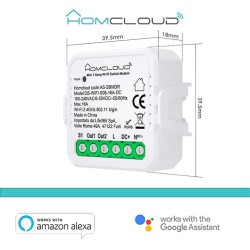 Modulo Interruttore/Pulsante Mini AC/DC Wi-Fi