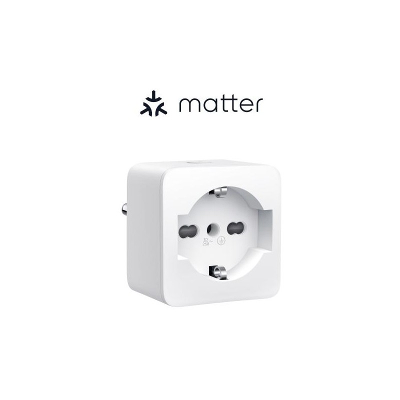 Presa Smart Wi-Fi TP15 con monitorag.consumi-Certific.MATTER