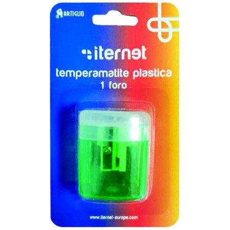 Temperamatite plastica 1 foro multicolore 24pz / scatola